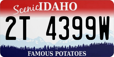 ID license plate 2T4399W