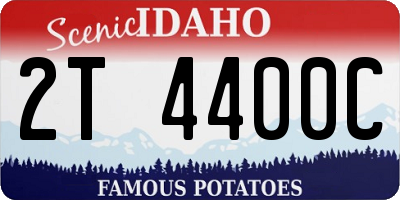 ID license plate 2T4400C