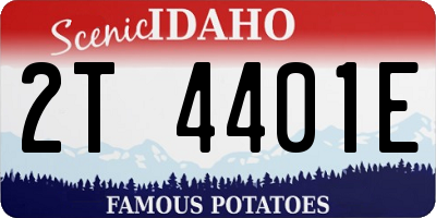 ID license plate 2T4401E