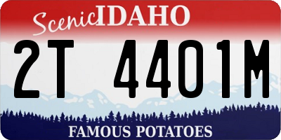 ID license plate 2T4401M