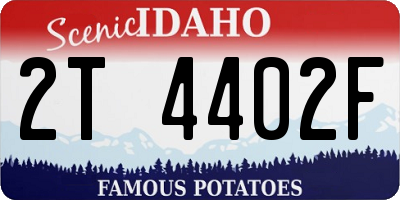 ID license plate 2T4402F