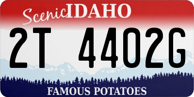 ID license plate 2T4402G