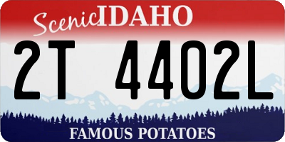 ID license plate 2T4402L