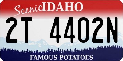 ID license plate 2T4402N
