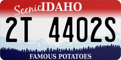 ID license plate 2T4402S
