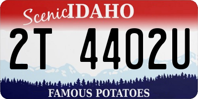 ID license plate 2T4402U