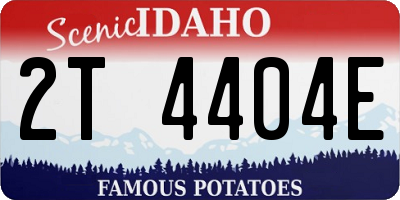 ID license plate 2T4404E