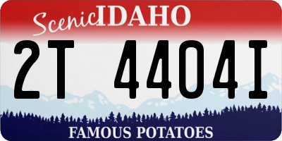 ID license plate 2T4404I