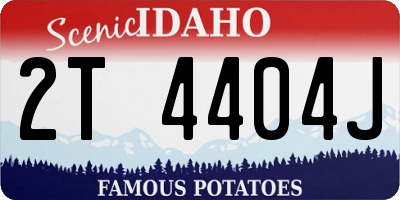 ID license plate 2T4404J