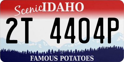 ID license plate 2T4404P
