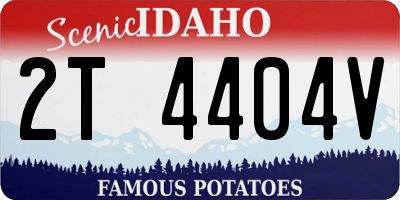 ID license plate 2T4404V