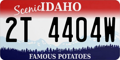 ID license plate 2T4404W