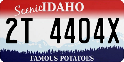 ID license plate 2T4404X