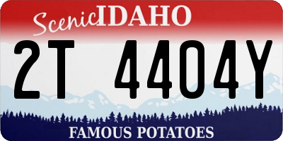 ID license plate 2T4404Y