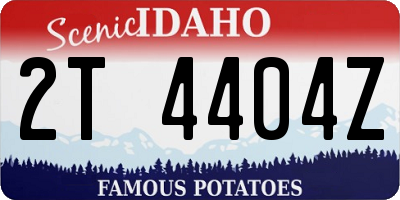ID license plate 2T4404Z