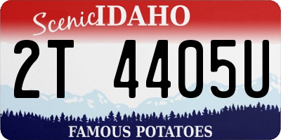 ID license plate 2T4405U