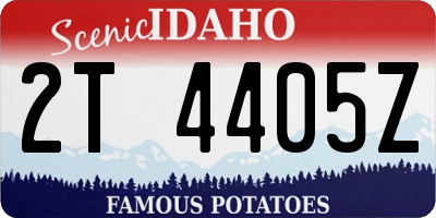 ID license plate 2T4405Z