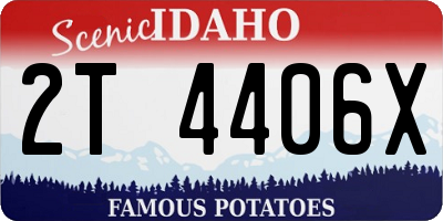 ID license plate 2T4406X