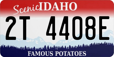ID license plate 2T4408E