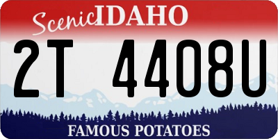 ID license plate 2T4408U