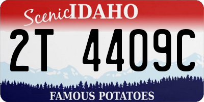ID license plate 2T4409C