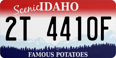 ID license plate 2T4410F