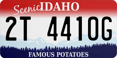 ID license plate 2T4410G