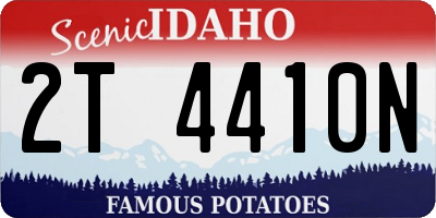 ID license plate 2T4410N