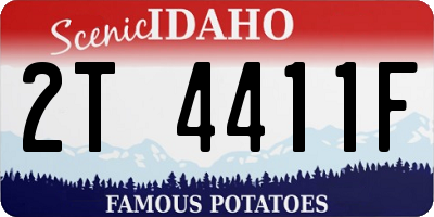 ID license plate 2T4411F