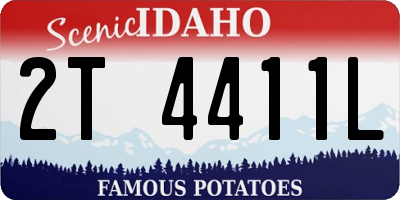 ID license plate 2T4411L