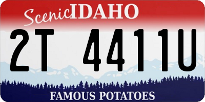ID license plate 2T4411U