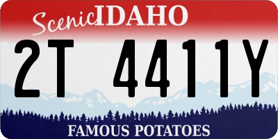 ID license plate 2T4411Y
