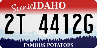 ID license plate 2T4412G