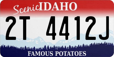 ID license plate 2T4412J