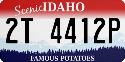 ID license plate 2T4412P