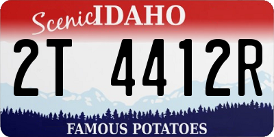 ID license plate 2T4412R