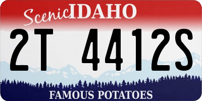 ID license plate 2T4412S
