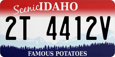ID license plate 2T4412V