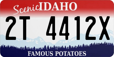 ID license plate 2T4412X