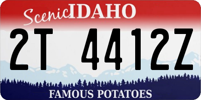 ID license plate 2T4412Z