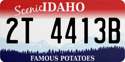 ID license plate 2T4413B