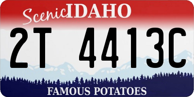 ID license plate 2T4413C