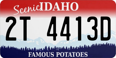 ID license plate 2T4413D