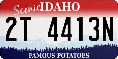 ID license plate 2T4413N
