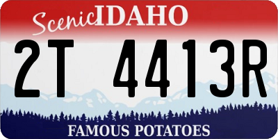 ID license plate 2T4413R