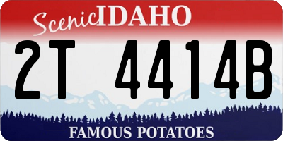 ID license plate 2T4414B