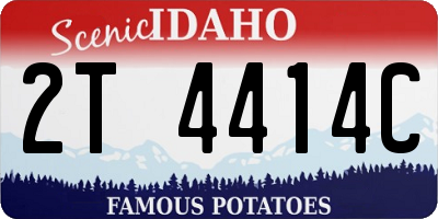 ID license plate 2T4414C
