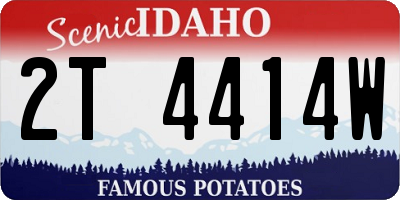 ID license plate 2T4414W