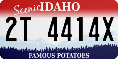 ID license plate 2T4414X
