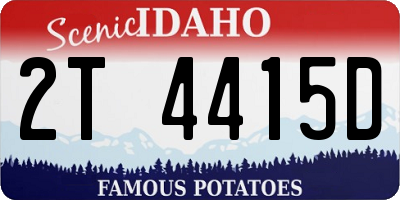 ID license plate 2T4415D